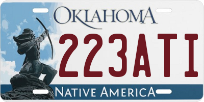 OK license plate 223ATI