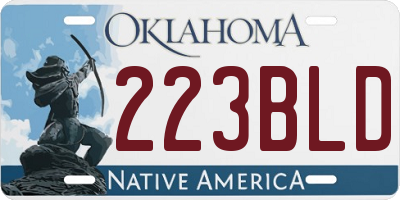 OK license plate 223BLD