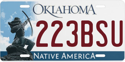 OK license plate 223BSU