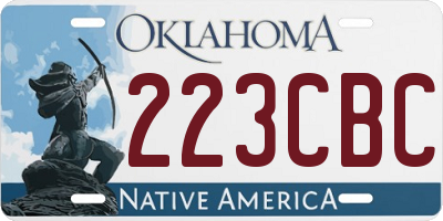 OK license plate 223CBC