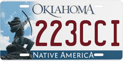 OK license plate 223CCI