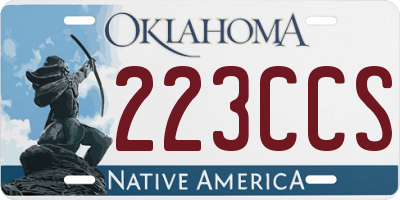 OK license plate 223CCS
