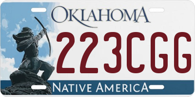 OK license plate 223CGG