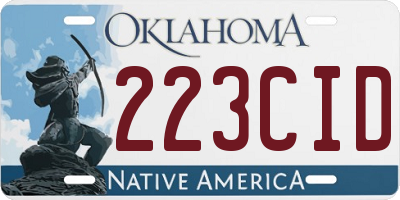 OK license plate 223CID