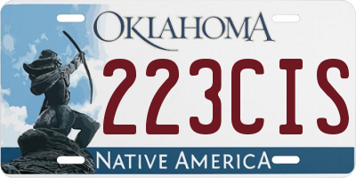 OK license plate 223CIS