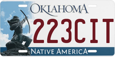 OK license plate 223CIT
