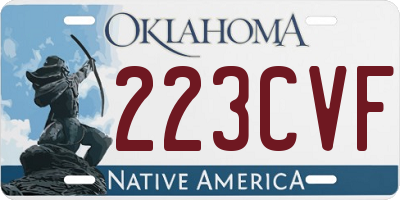 OK license plate 223CVF
