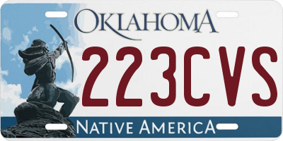 OK license plate 223CVS