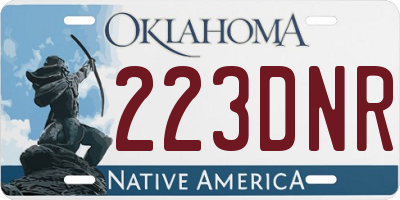 OK license plate 223DNR