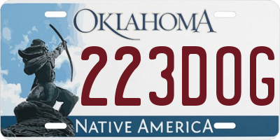 OK license plate 223DOG