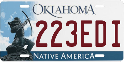 OK license plate 223EDI