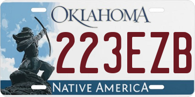 OK license plate 223EZB
