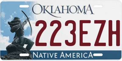OK license plate 223EZH