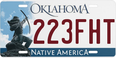 OK license plate 223FHT