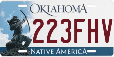OK license plate 223FHV