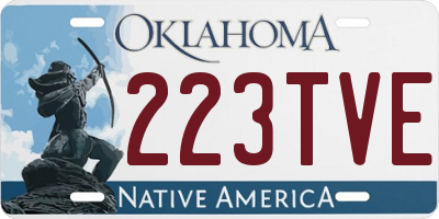 OK license plate 223TVE