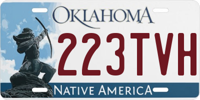 OK license plate 223TVH