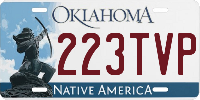 OK license plate 223TVP