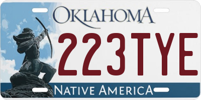 OK license plate 223TYE