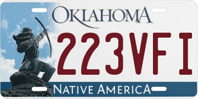 OK license plate 223VFI
