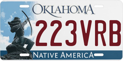 OK license plate 223VRB