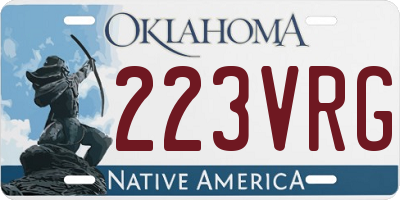OK license plate 223VRG