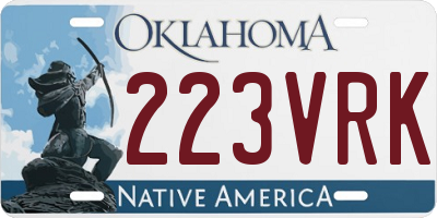 OK license plate 223VRK