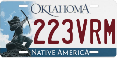OK license plate 223VRM
