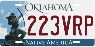 OK license plate 223VRP
