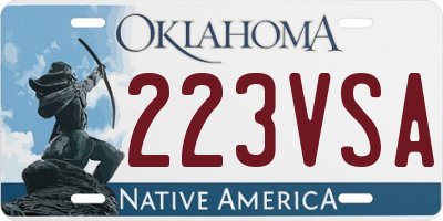 OK license plate 223VSA