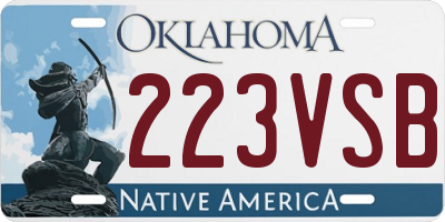 OK license plate 223VSB