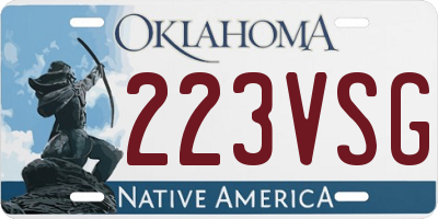 OK license plate 223VSG