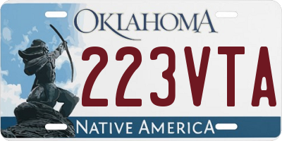 OK license plate 223VTA