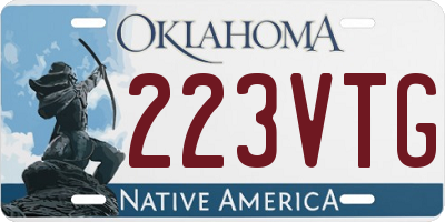 OK license plate 223VTG