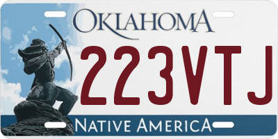 OK license plate 223VTJ