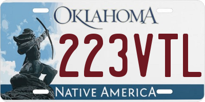 OK license plate 223VTL