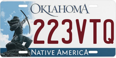 OK license plate 223VTQ