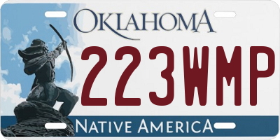 OK license plate 223WMP