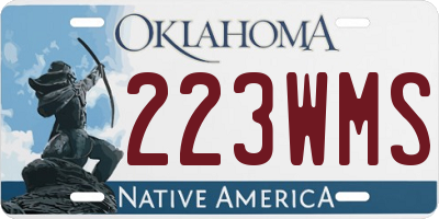 OK license plate 223WMS