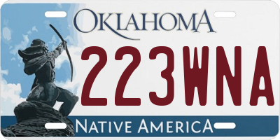 OK license plate 223WNA