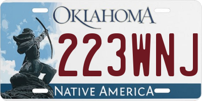 OK license plate 223WNJ