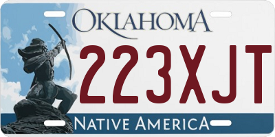 OK license plate 223XJT