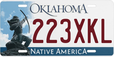 OK license plate 223XKL