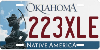 OK license plate 223XLE