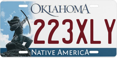 OK license plate 223XLY