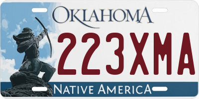 OK license plate 223XMA