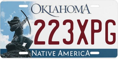 OK license plate 223XPG