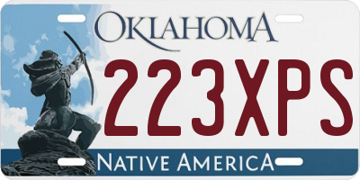 OK license plate 223XPS