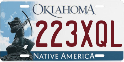 OK license plate 223XQL