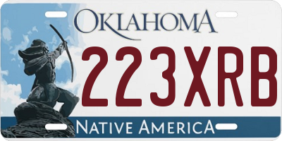 OK license plate 223XRB